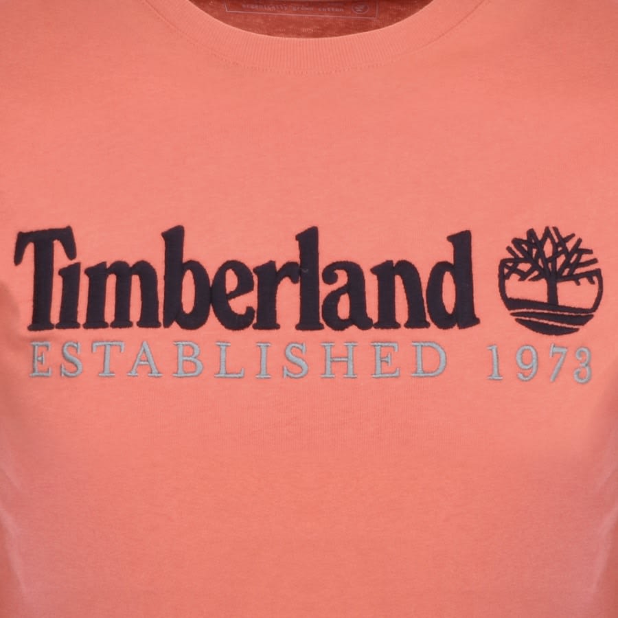 Timberland Logo T Shirt Orange | Mainline Menswear United States